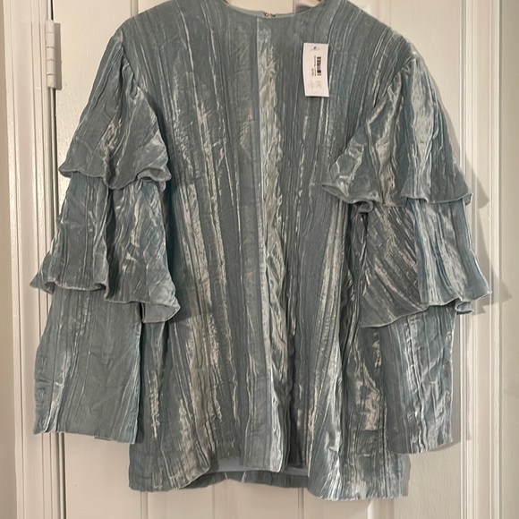 Rare and stunning Baby Blue Velvet Second Sight Blouse - Picture 1 of 4